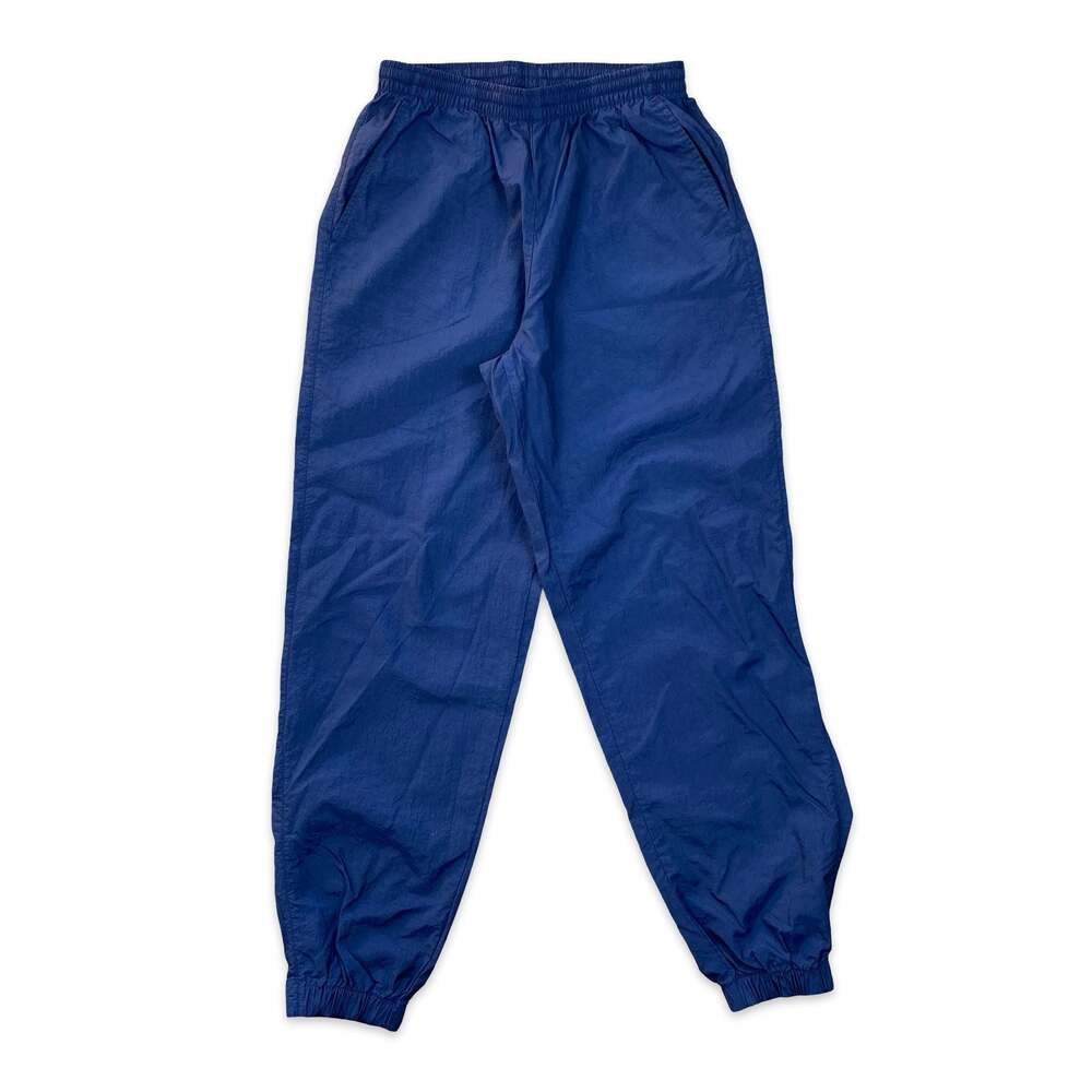 Vintage 90s Nike Navy Blue Track Pants Windbreaker Lined Size Medium